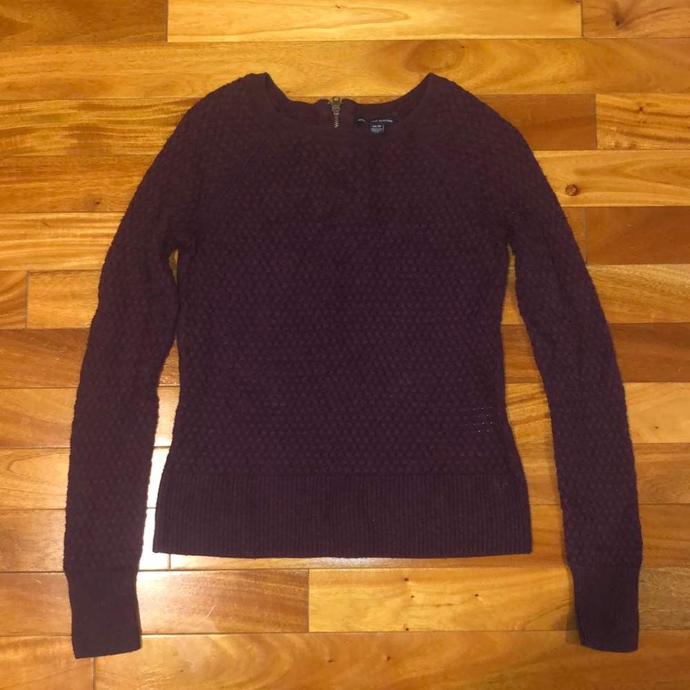 Plum Waffle Knit Sweater